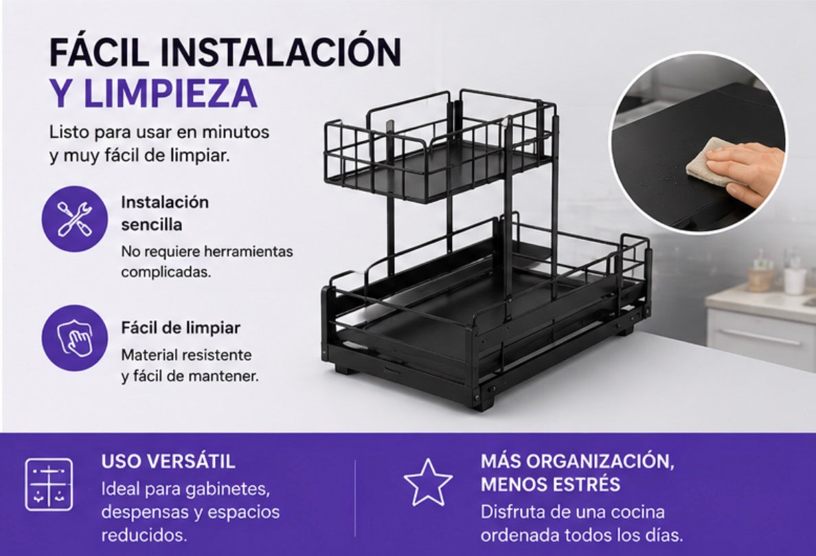 Organizador Extraíble para Cocina – Máxima Organización